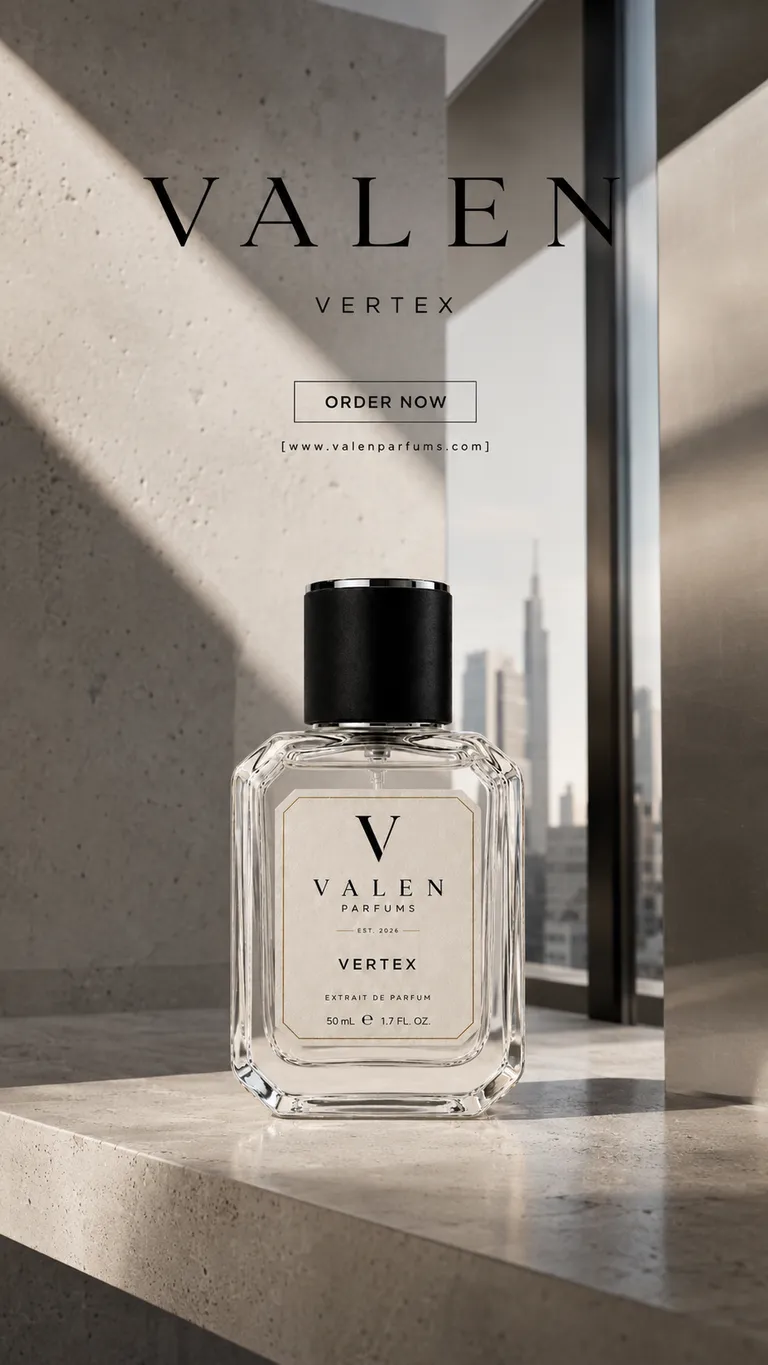 VALEN fragrance bottle - Vertex